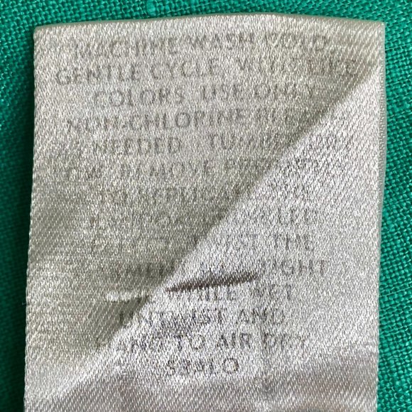 Eileen Fisher Long Sleeve Green Irish Linen Shirt Size XS - Picture 7 of 7